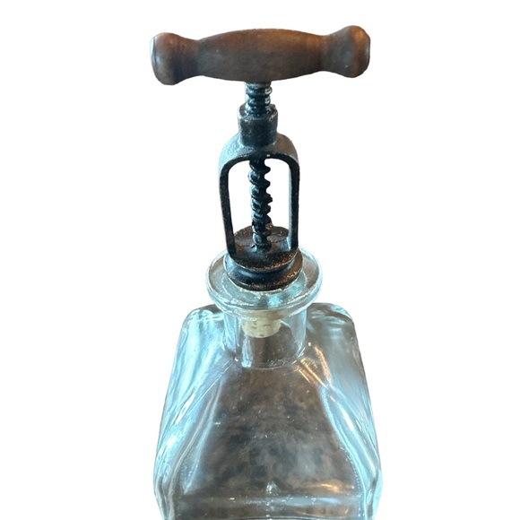 Glass bottles set of 2 for decor. Tall one is 9” tall and short one is 6” tall - Picture 6 of 7
